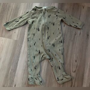 Gerber Baby Boy Olive Tree Print Footie